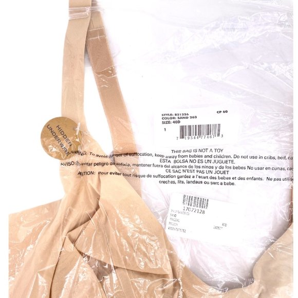 Wacoal Flawless Comfort Bra Sand 38E 40D 40E NWT - Picture 7 of 10